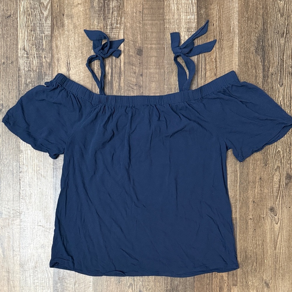 Juicy Couture-Navy Off-Shoulder Women Top